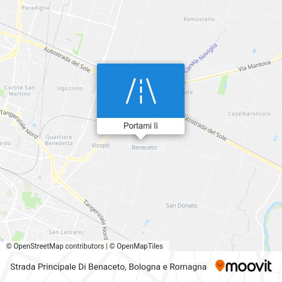 Mappa Strada Principale Di Benaceto