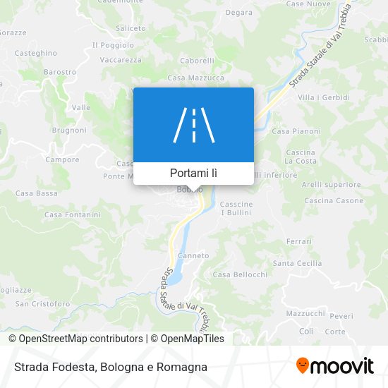 Mappa Strada Fodesta