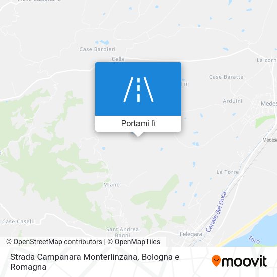Mappa Strada Campanara Monterlinzana