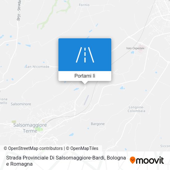 Mappa Strada Provinciale Di Salsomaggiore-Bardi