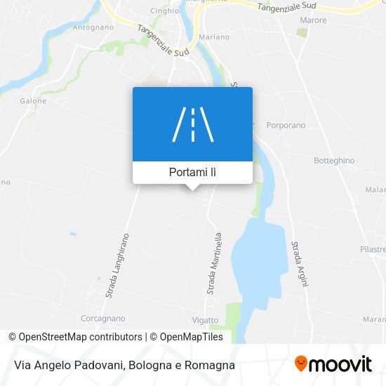 Mappa Via Angelo Padovani