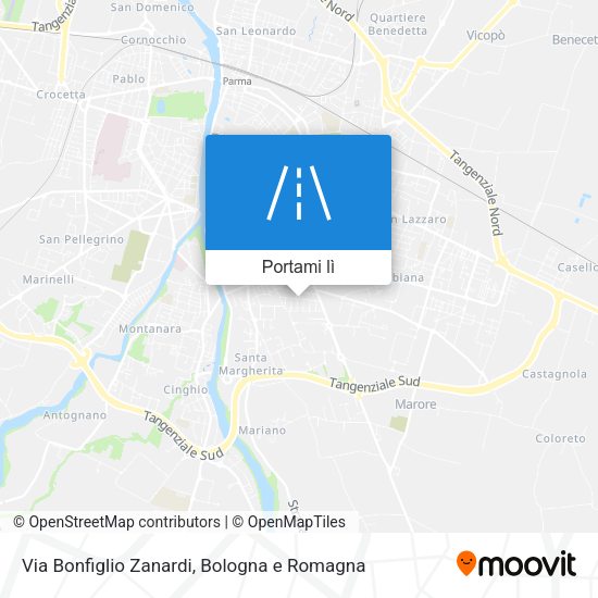 Mappa Via Bonfiglio Zanardi