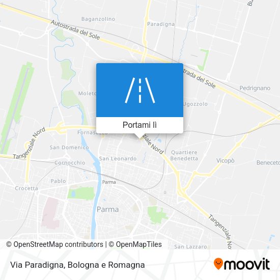 Mappa Via Paradigna