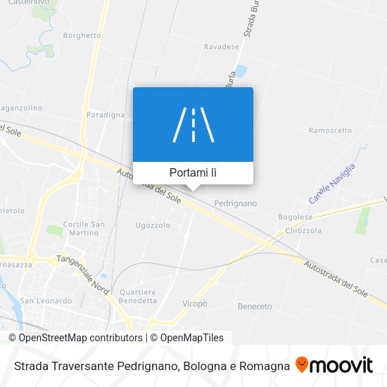 Mappa Strada Traversante Pedrignano