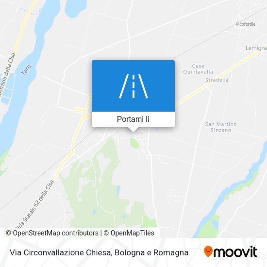 Mappa Via Circonvallazione Chiesa