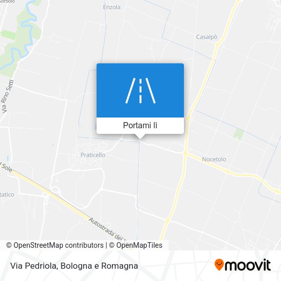 Mappa Via Pedriola