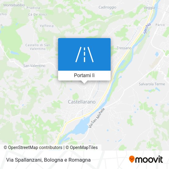 Mappa Via Spallanzani