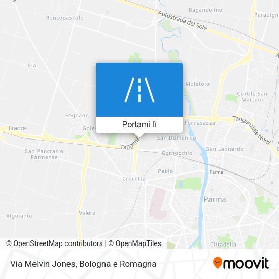 Mappa Via Melvin Jones