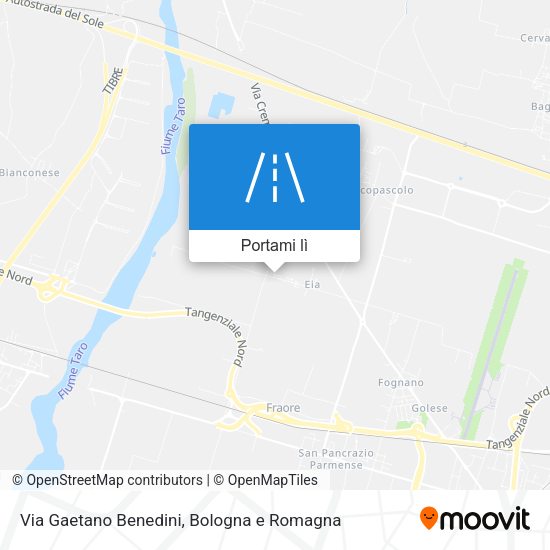 Mappa Via Gaetano Benedini