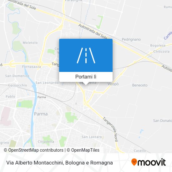 Mappa Via Alberto Montacchini