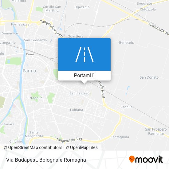 Mappa Via Budapest