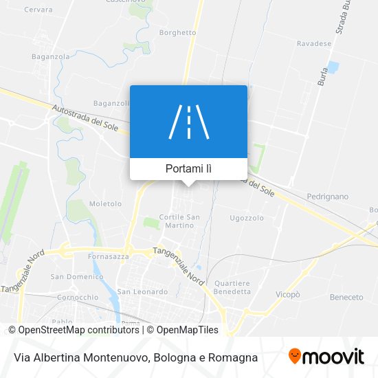 Mappa Via Albertina Montenuovo
