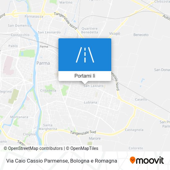 Mappa Via Caio Cassio Parmense