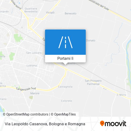 Mappa Via Leopoldo Casanova