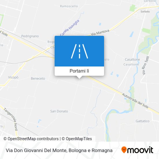 Mappa Via Don Giovanni Del Monte