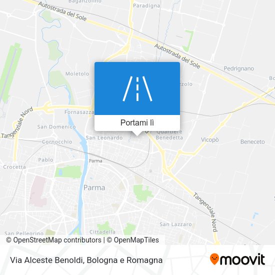 Mappa Via Alceste Benoldi