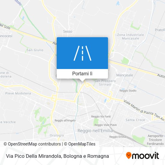 Mappa Via Pico Della Mirandola