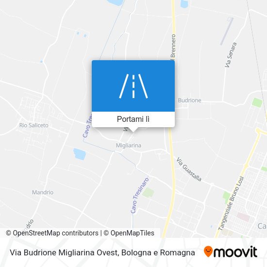 Mappa Via Budrione Migliarina Ovest
