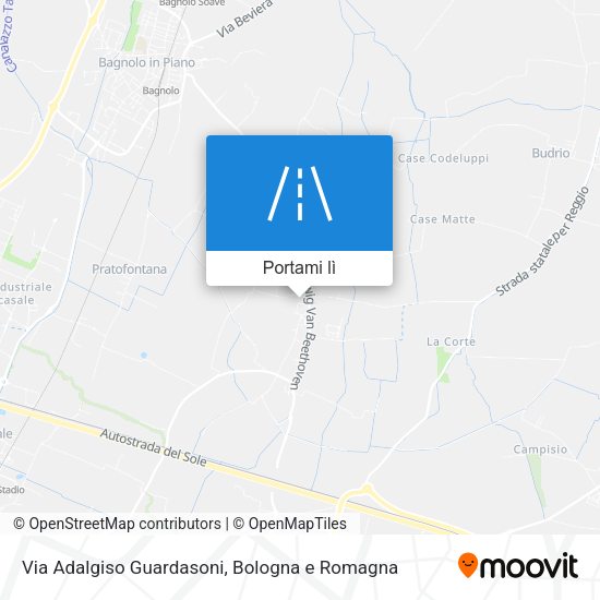 Mappa Via Adalgiso Guardasoni