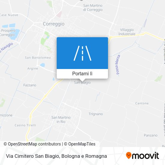 Mappa Via Cimitero San Biagio