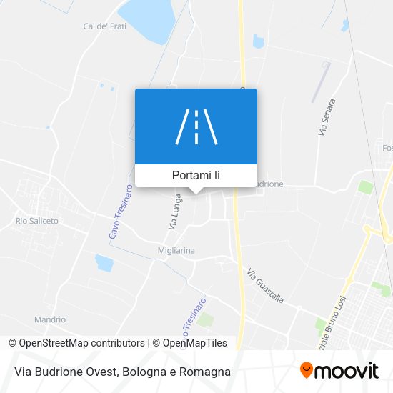 Mappa Via Budrione Ovest