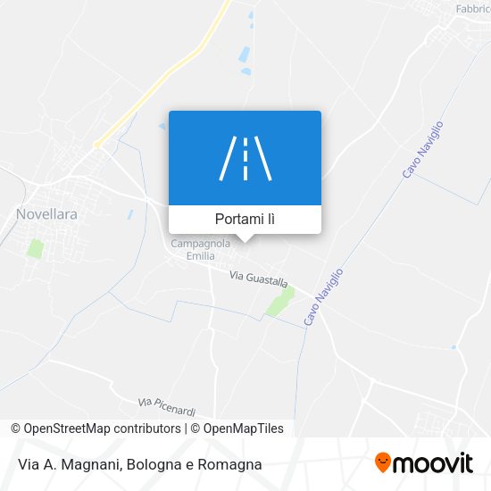 Mappa Via A. Magnani