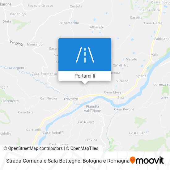 Mappa Strada Comunale Sala Botteghe