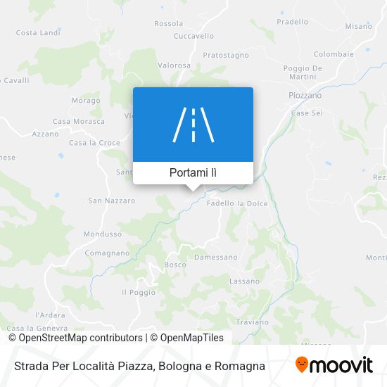 Mappa Strada Per Località Piazza