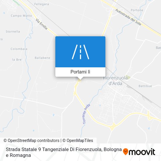 Mappa Strada Statale 9 Tangenziale Di Fiorenzuola