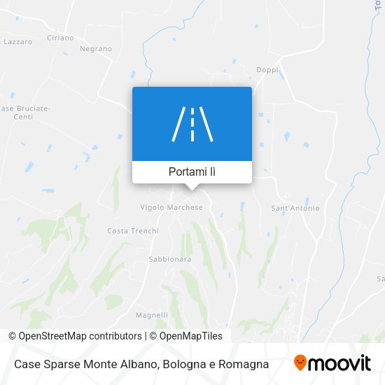Mappa Case Sparse Monte Albano