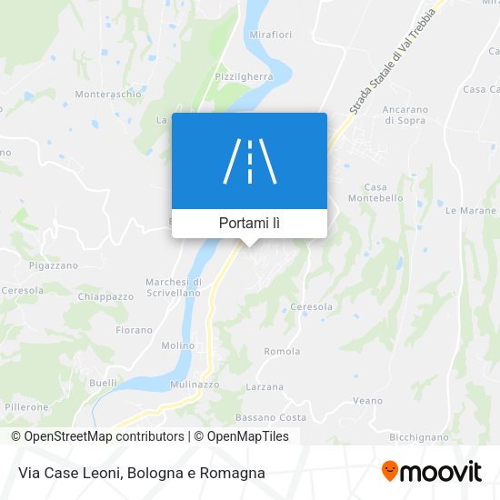 Mappa Via Case Leoni