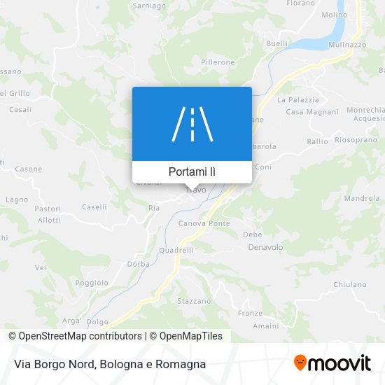 Mappa Via Borgo Nord