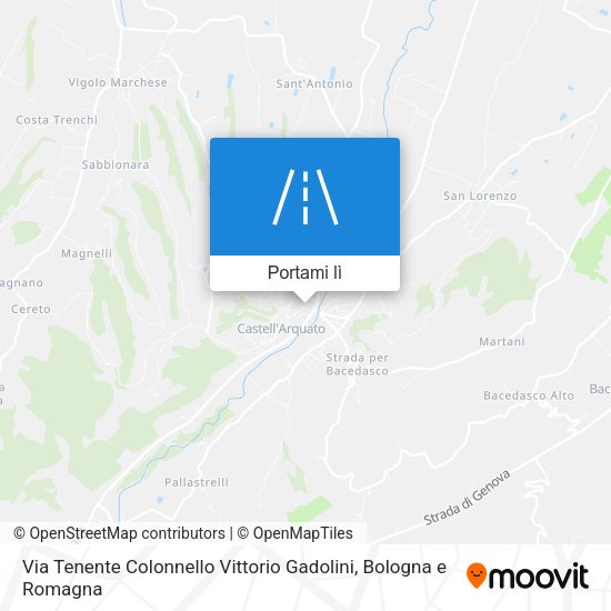 Mappa Via Tenente Colonnello Vittorio Gadolini