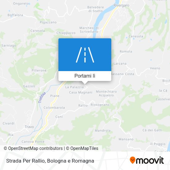 Mappa Strada Per Rallio