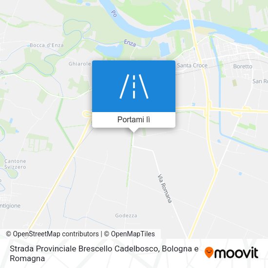 Mappa Strada Provinciale Brescello Cadelbosco