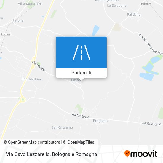 Mappa Via Cavo Lazzarello