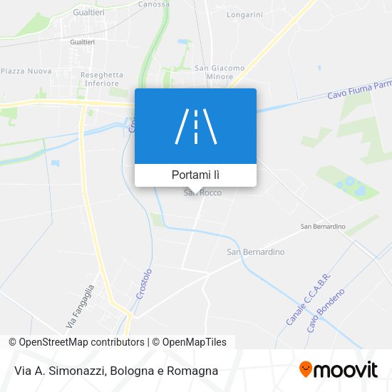 Mappa Via A. Simonazzi