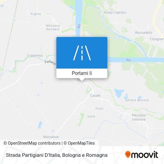 Mappa Strada Partigiani D'Italia