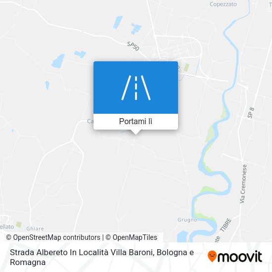 Mappa Strada Albereto In Località Villa Baroni