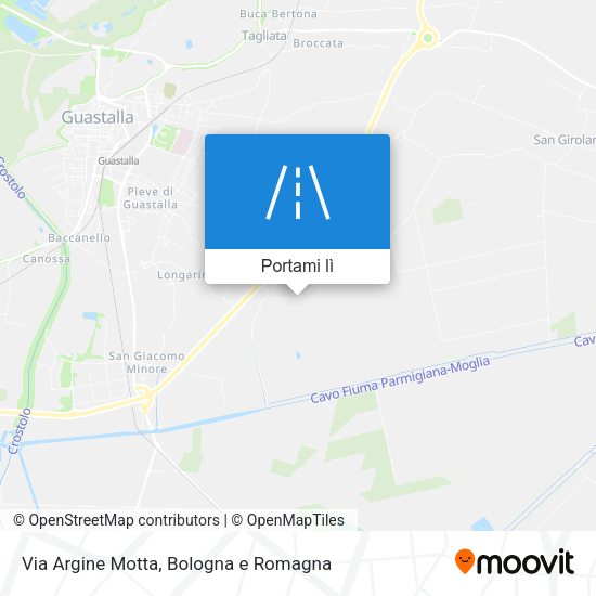 Mappa Via Argine Motta