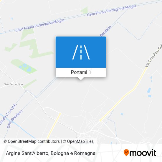 Mappa Argine Sant'Alberto