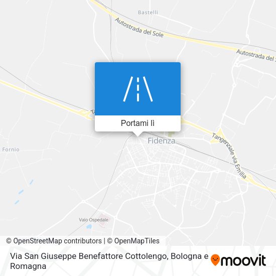 Mappa Via San Giuseppe Benefattore Cottolengo