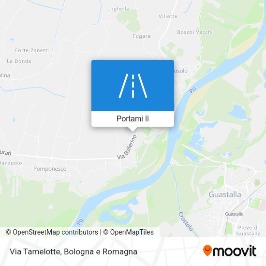 Mappa Via Tamelotte
