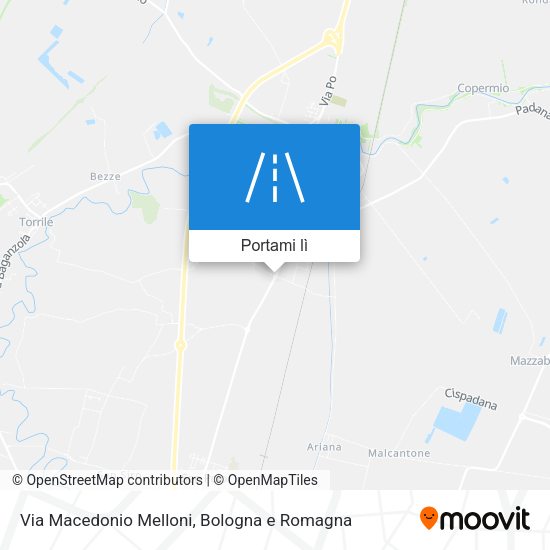 Mappa Via Macedonio Melloni
