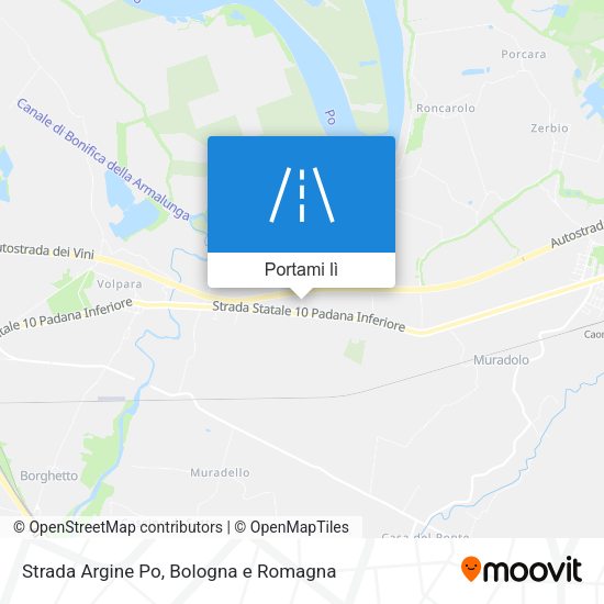 Mappa Strada Argine Po