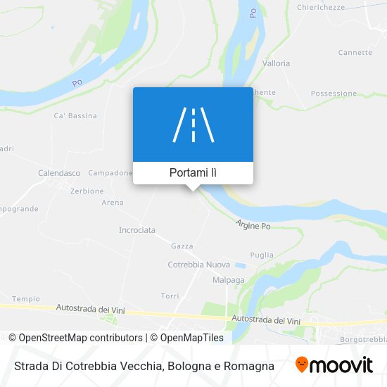 Mappa Strada Di Cotrebbia Vecchia