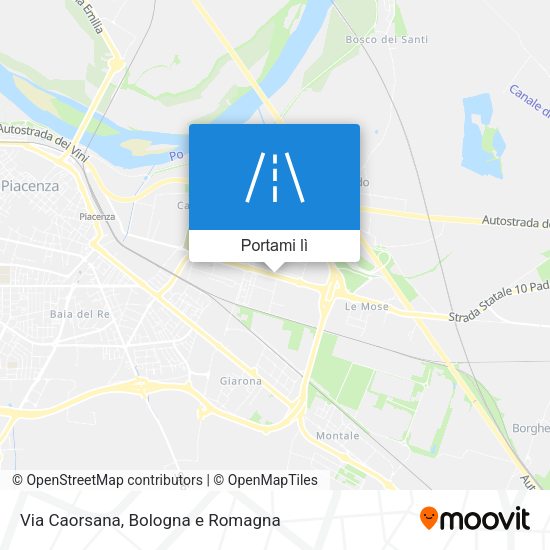 Mappa Via Caorsana