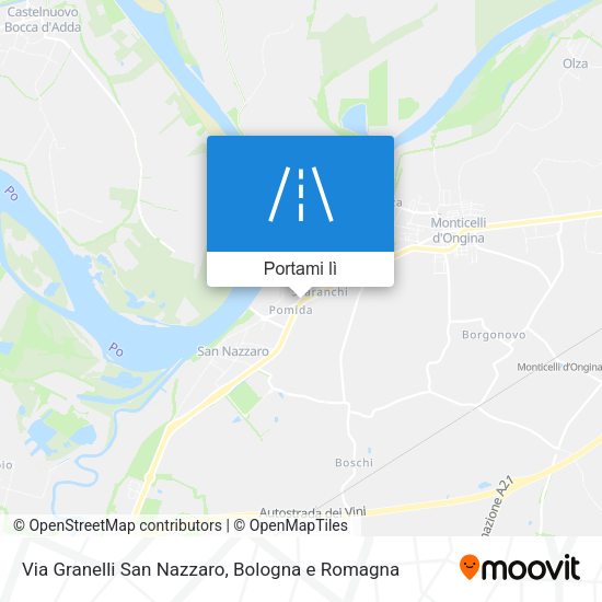 Mappa Via Granelli San Nazzaro