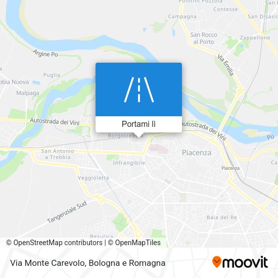 Mappa Via Monte Carevolo