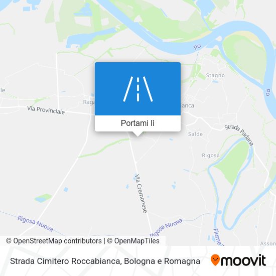 Mappa Strada Cimitero Roccabianca